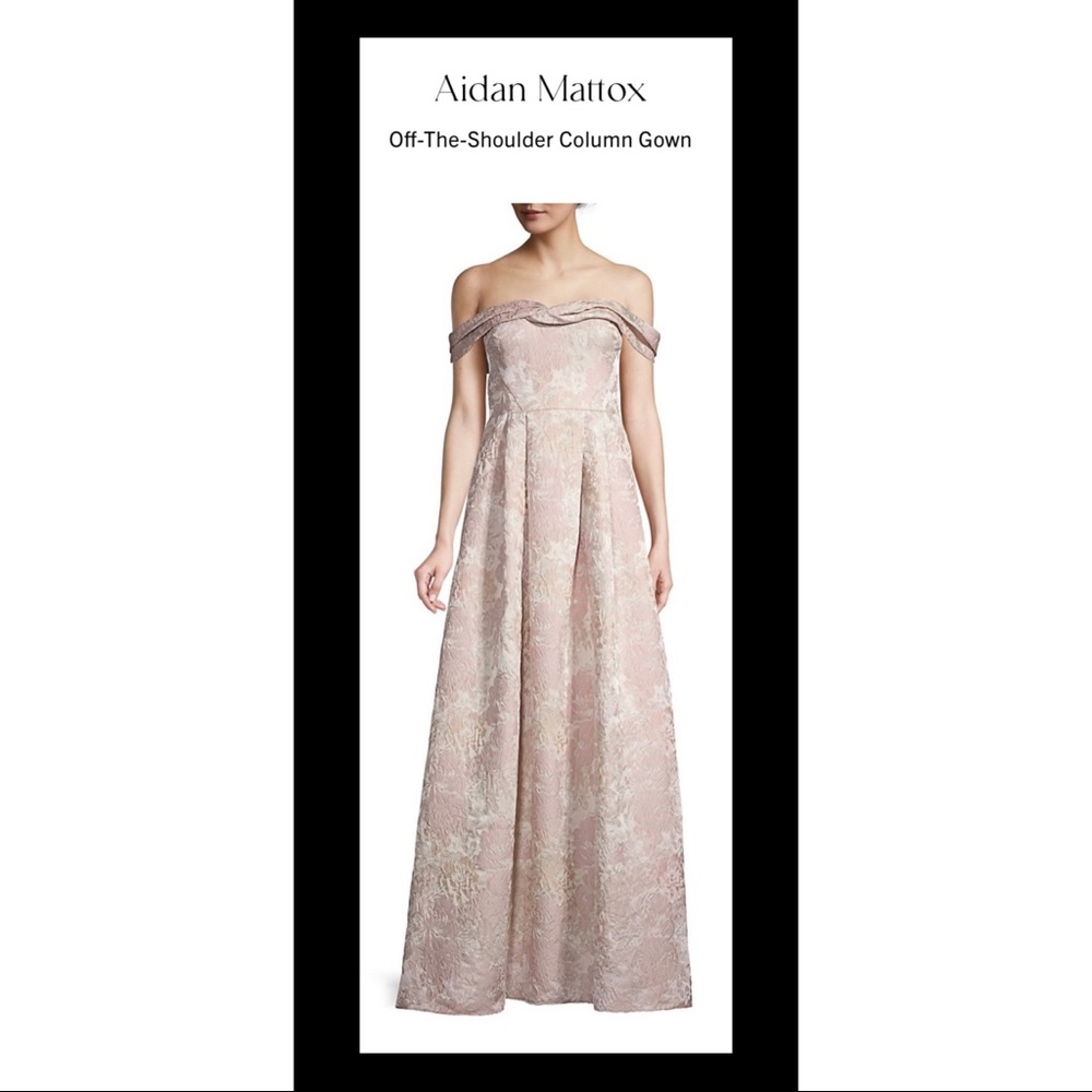 Aidan Mattox off the shoulder gown